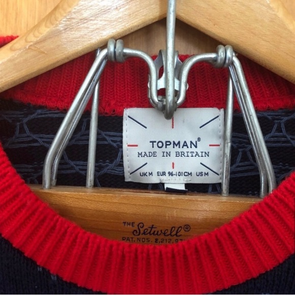 Vintage Men’s Topman Blue Sweater in excellent condition and made in the UK. - Picture 3 of 5